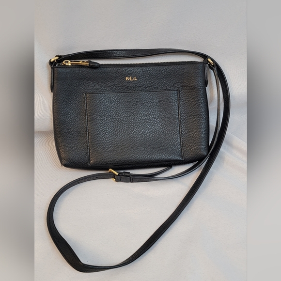 Polo Ralph Lauren Black Pebbled Crossbody Bag - Picture 1 of 10